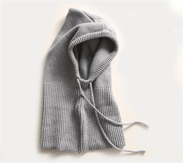 Junips | Winter Knit Beanie | Hooded Balaclava Style | Reinforced Wool-Blend Thermal Insulation | Adjustable Drawstring Fit | Wind-Resistant High-Volume Headwear