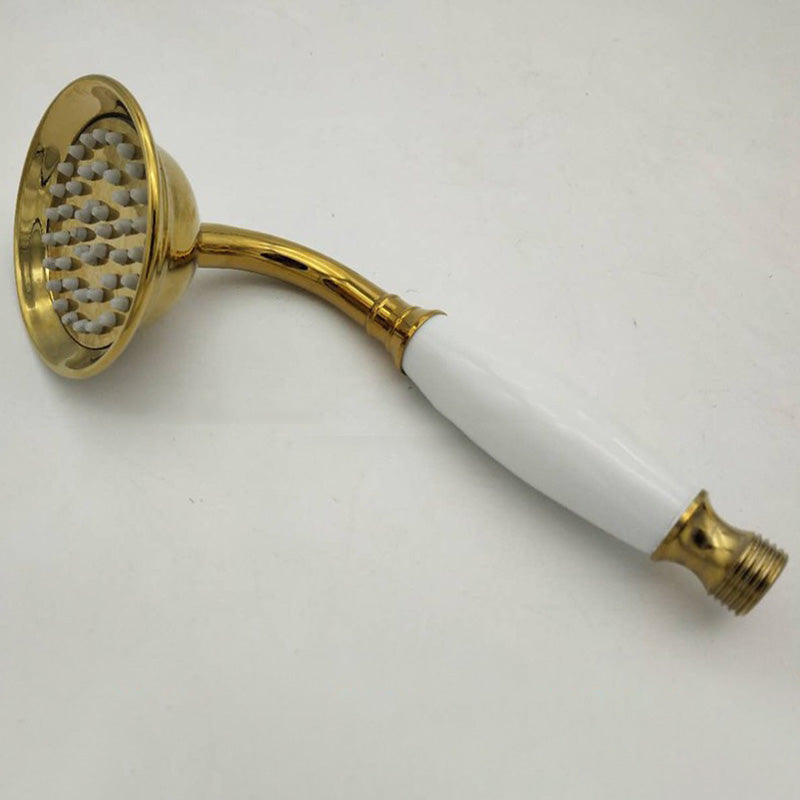 Junips | Traditional Handheld Shower Head with Hose Polished Brass Wall Mounted Shower Head