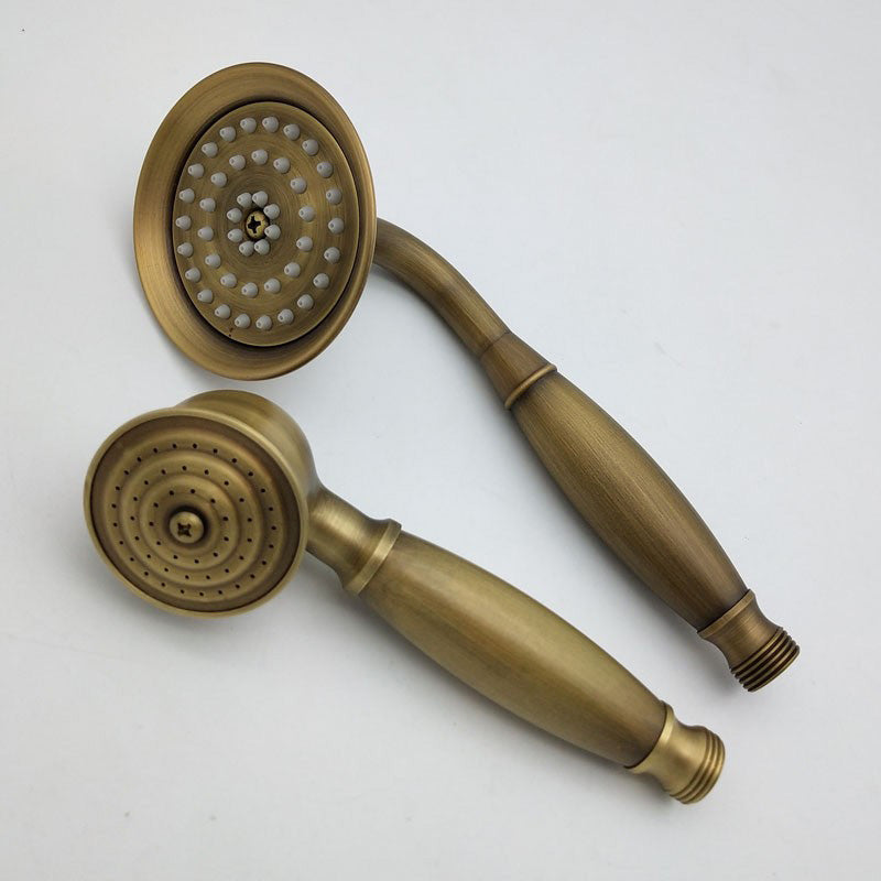 Junips | Traditional Handheld Shower Head with Hose Polished Brass Wall Mounted Shower Head