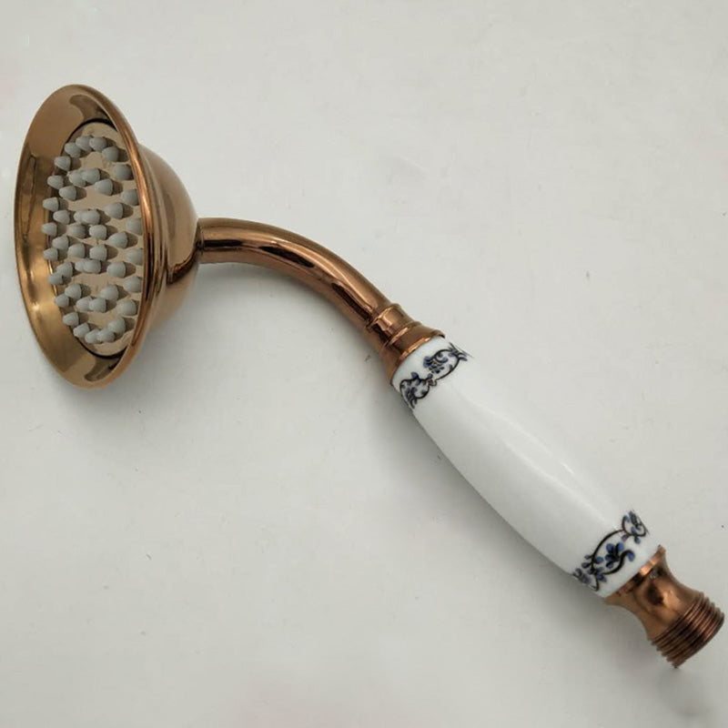 Junips | Traditional Handheld Shower Head with Hose Polished Brass Wall Mounted Shower Head