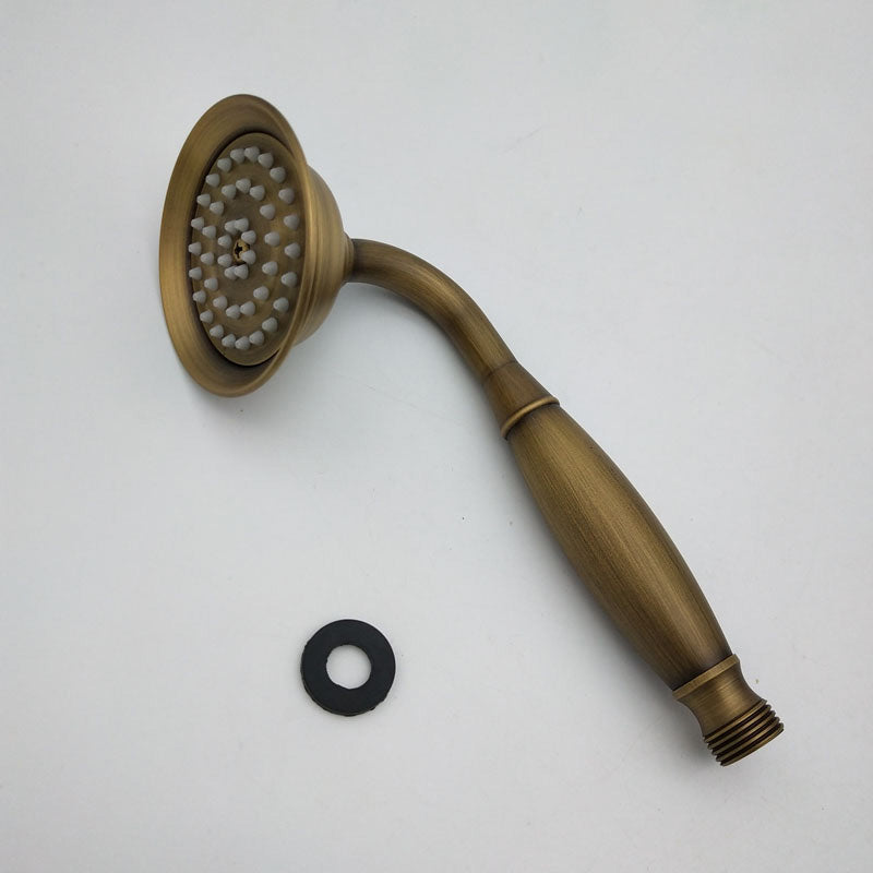Junips | Traditional Handheld Shower Head with Hose Polished Brass Wall Mounted Shower Head