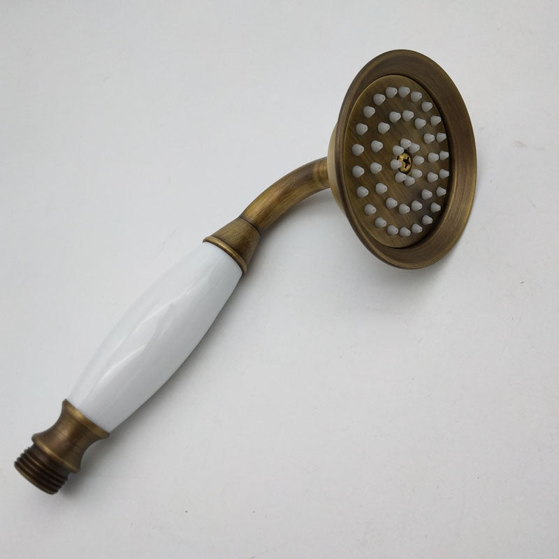 Junips | Traditional Handheld Shower Head with Hose Polished Brass Wall Mounted Shower Head