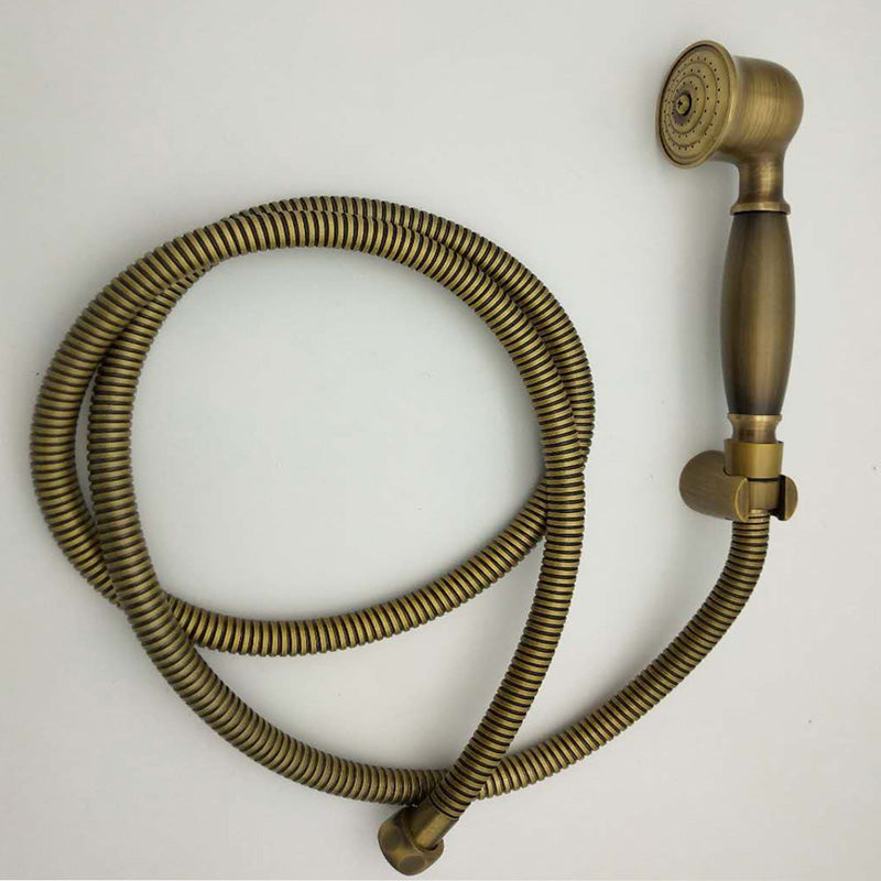 Junips | Traditional Handheld Shower Head with Hose Polished Brass Wall Mounted Shower Head