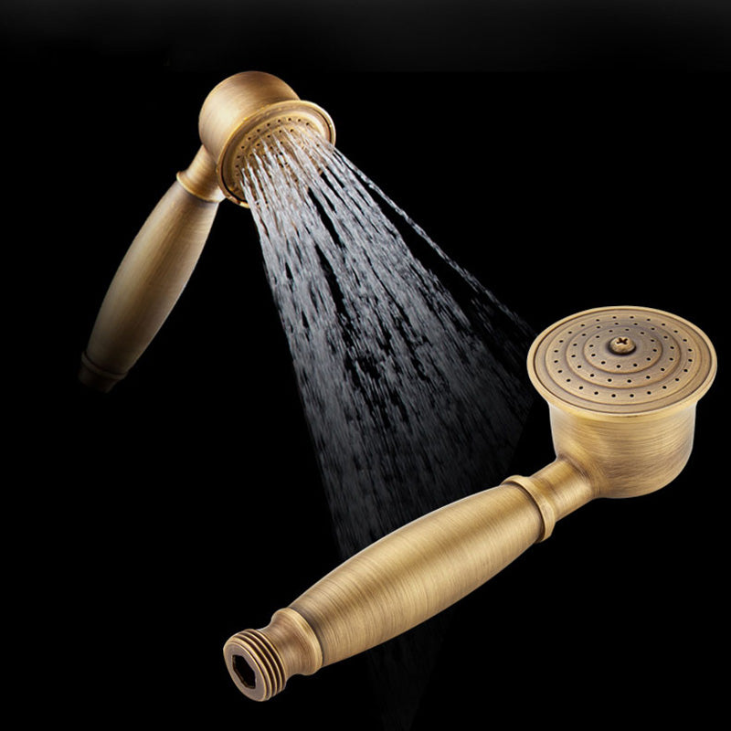 Junips | Traditional Handheld Shower Head with Hose Polished Brass Wall Mounted Shower Head