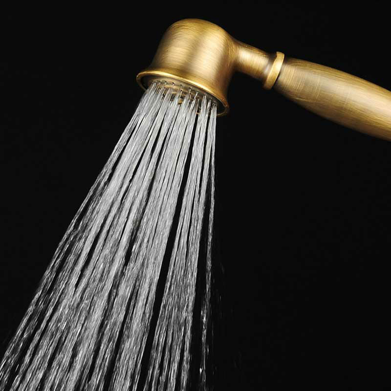 Junips | Traditional Handheld Shower Head with Hose Polished Brass Wall Mounted Shower Head