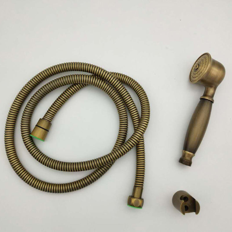 Junips | Traditional Handheld Shower Head with Hose Polished Brass Wall Mounted Shower Head