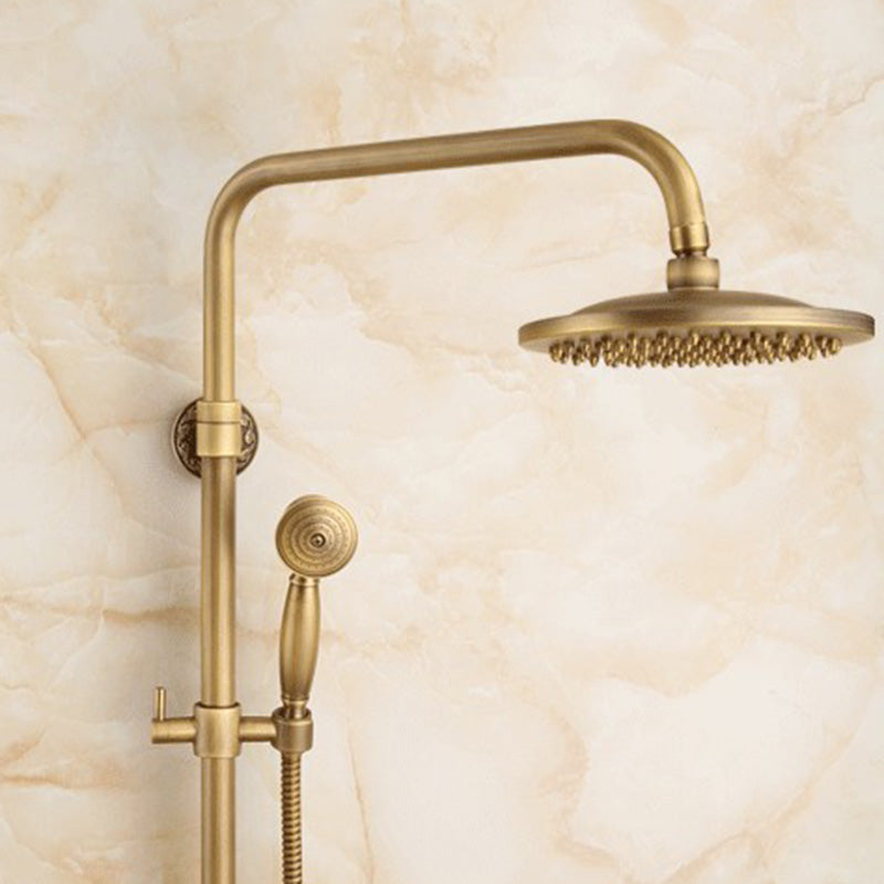 Junips | Traditional Handheld Shower Head with Hose Polished Brass Wall Mounted Shower Head