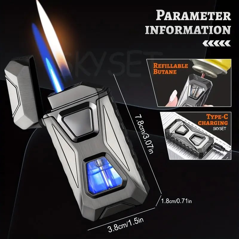 Voice-Activated Dual Torch Lighter (Butane Not Included)