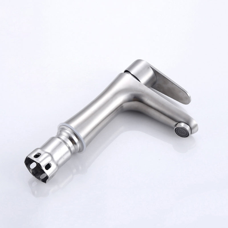 Junips | Modern Basin Tap Monochrome Center Mount Low Arc Faucet for Bathroom