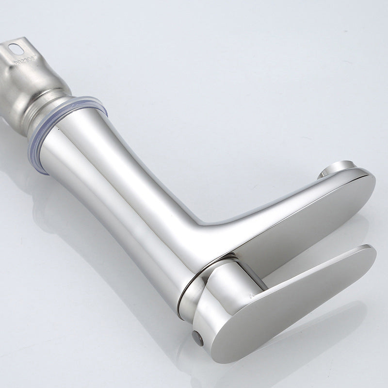 Junips | Modern Basin Tap Monochrome Center Mount Low Arc Faucet for Bathroom
