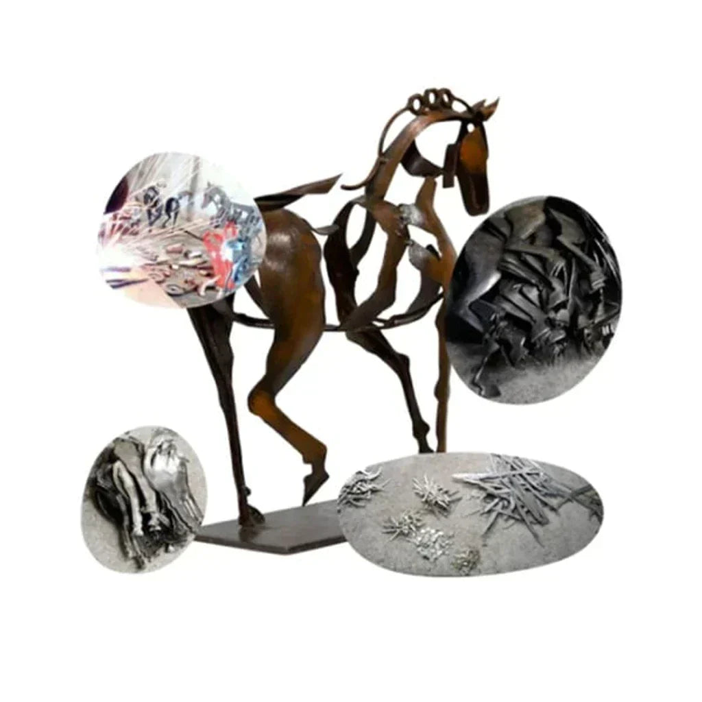 Junips | Horse Sculpture - AdonisMetal - Rustic Elegance - Timeless Decorative Piece