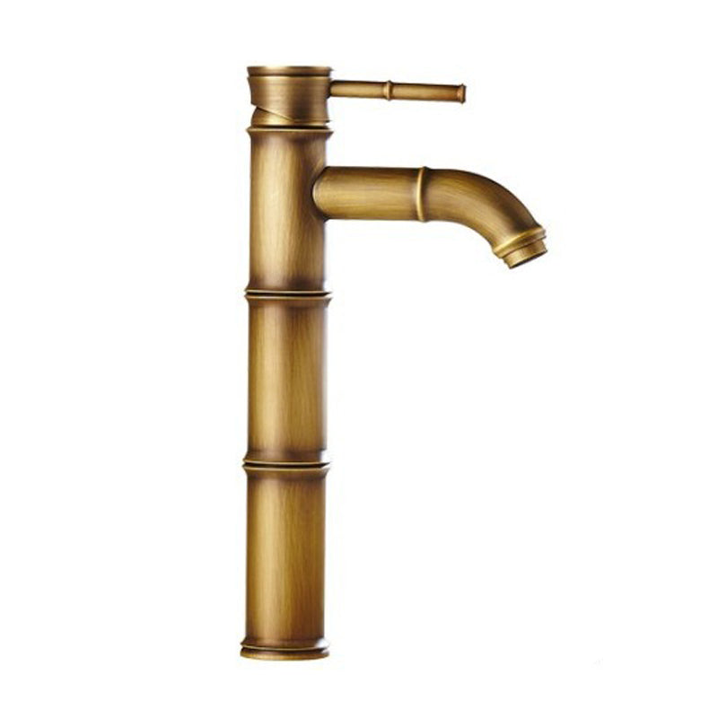Junips | Farmhouse Brass Bathroom Faucet With Lever Handle Single Hole Sink Faucet