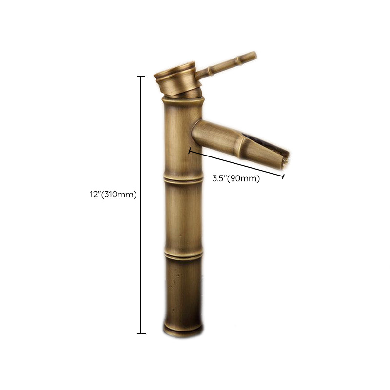 Junips | Farmhouse Brass Bathroom Faucet With Lever Handle Single Hole Sink Faucet