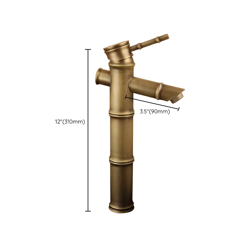Junips | Farmhouse Brass Bathroom Faucet With Lever Handle Single Hole Sink Faucet