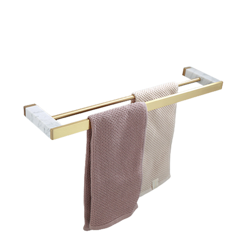Junips | Polished Brass Bathroom Accessory Set Marble Bathroom Hardware