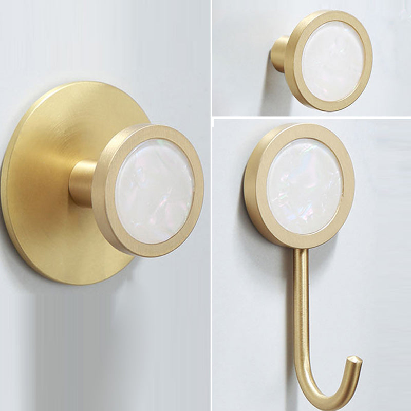 Junips | Polished Brass Bathroom Accessory Set Marble Bathroom Hardware