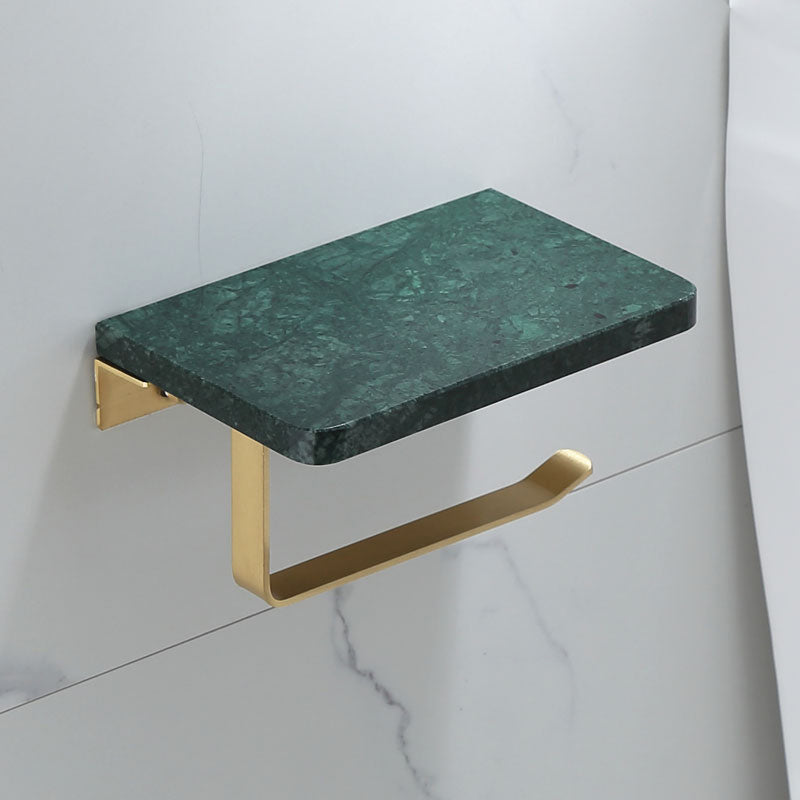 Junips | Polished Brass Bathroom Accessory Set Marble Bathroom Hardware