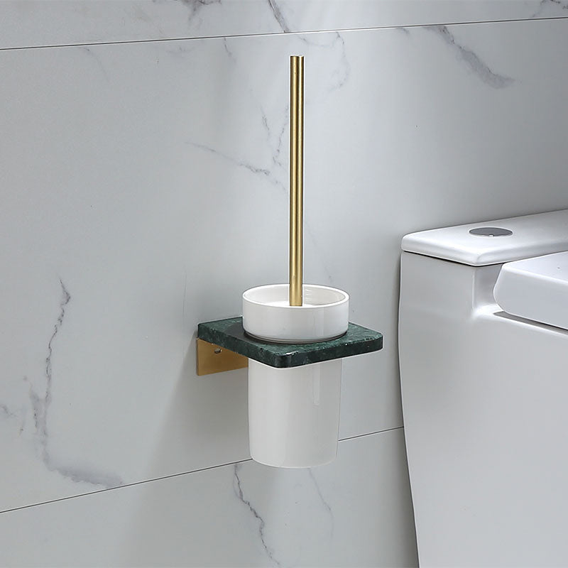 Junips | Polished Brass Bathroom Accessory Set Marble Bathroom Hardware