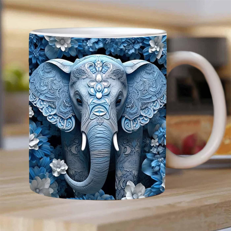 Junips | 3D Elephant Flower Mug