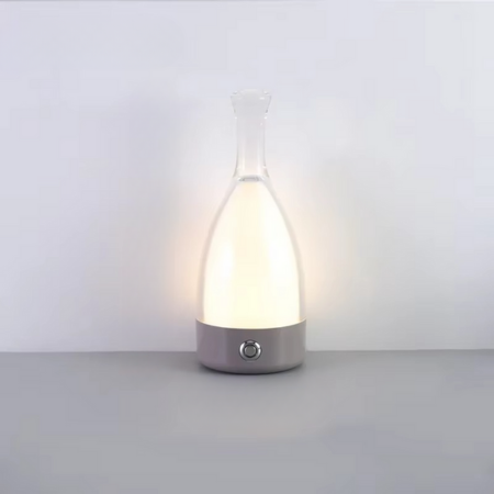 Junips | Wine Bottle Desk Lamp with Bluetooth Speaker – Rechargeable Modern Bedside Night Light