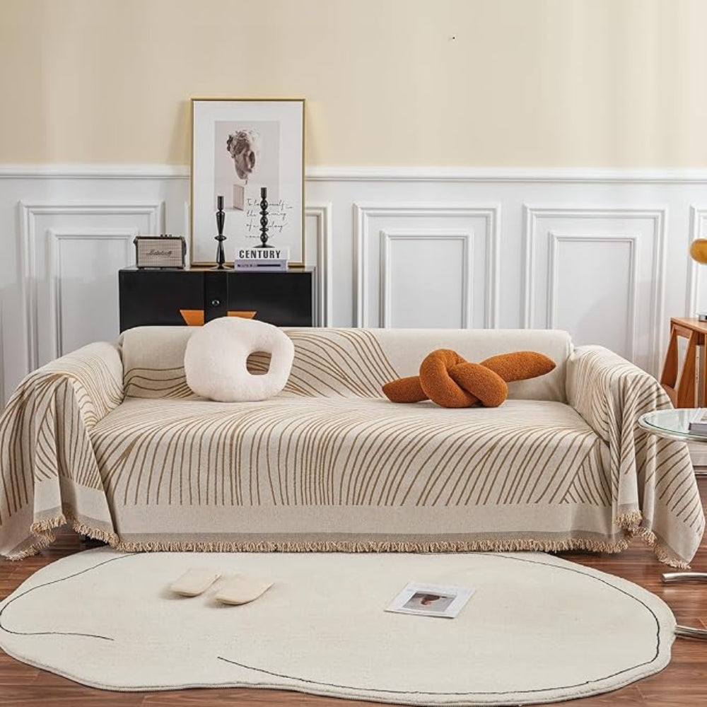 Junips | Calista Wave Chenille Sofa Cover