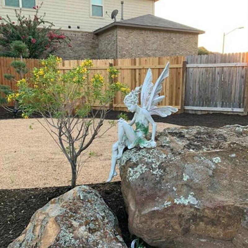 Junips | Sitting Elf Sculpture | Garden Decor