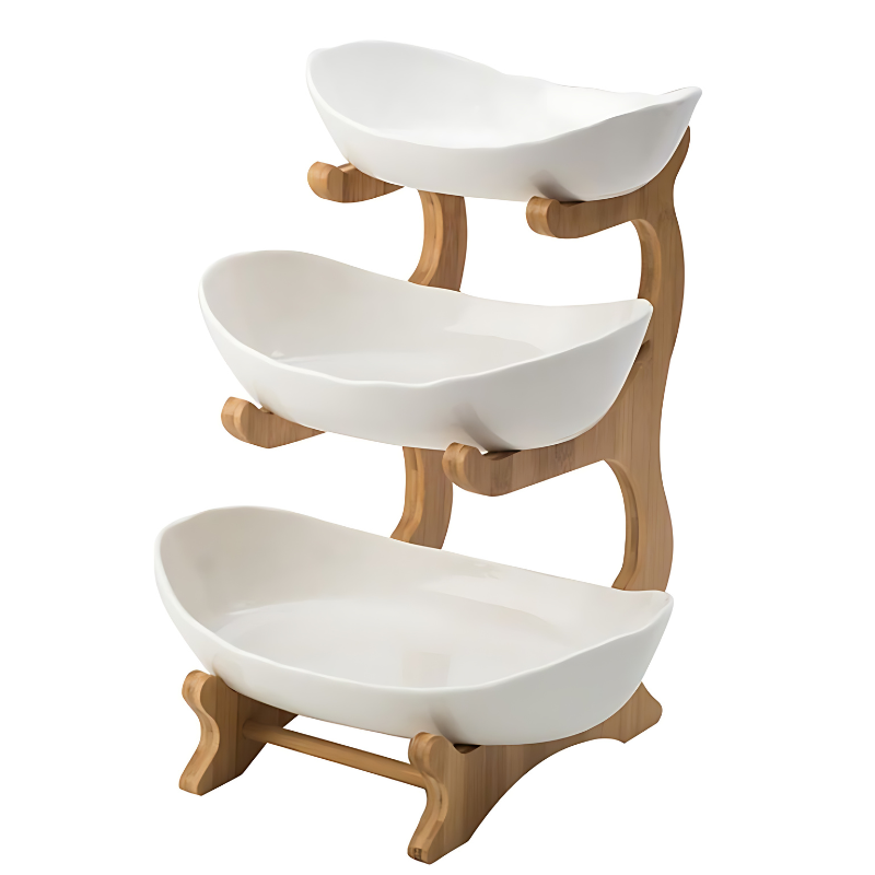 Junips | FruitTriad | Three-tier fruit bowl made of plastic