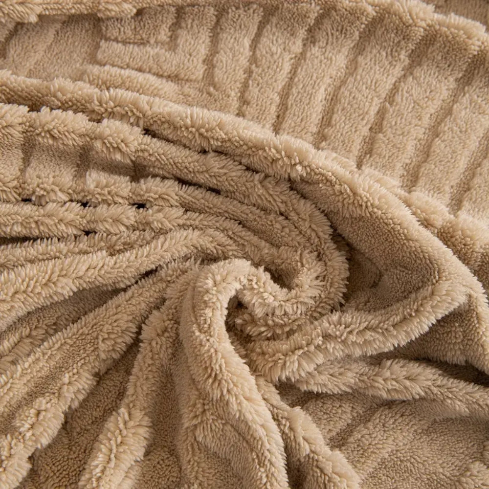 Junips | Herringbone Leaf Design Fleece Sofa Cover