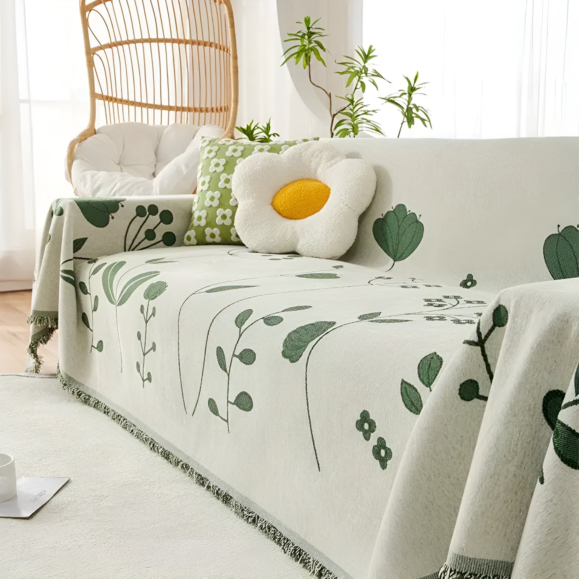 Junips | Modern Bloom Reversible Sofa Cover