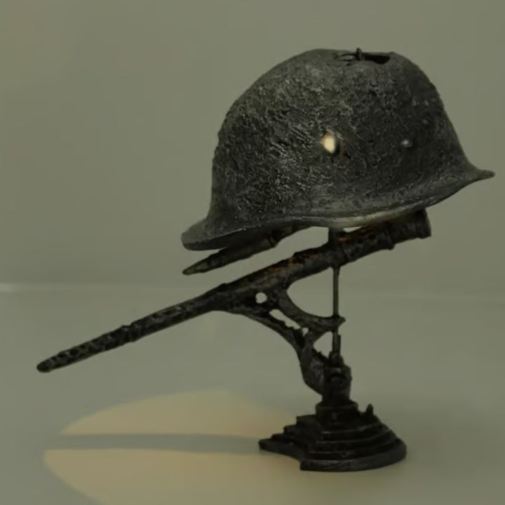 Junips | AntiqueLume | Vintage Steel Helmet Table Lamp – Timeless Historical Home Décor