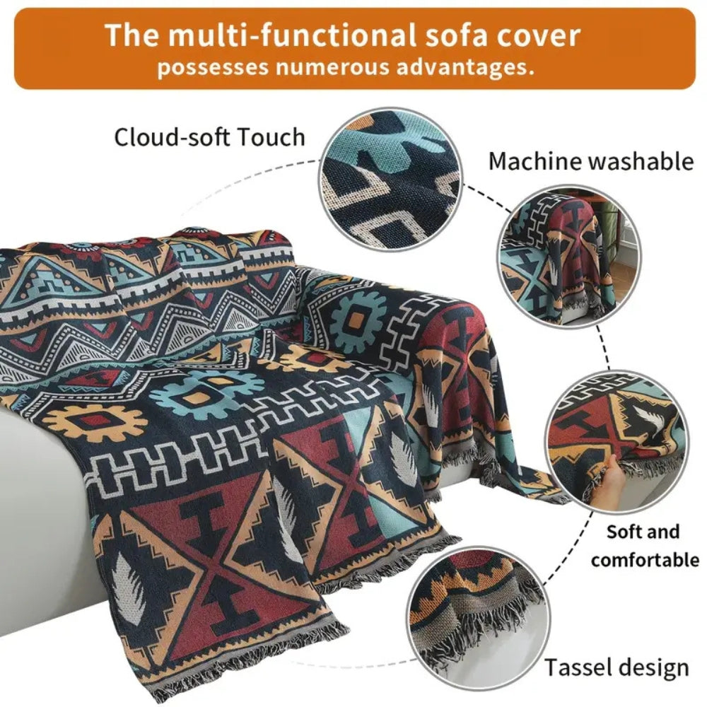 Junips | Aztec Geometric Pattern Sofa Cover