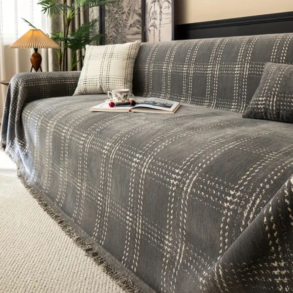 Junips | Chesterfield Plaid Sofa Cover