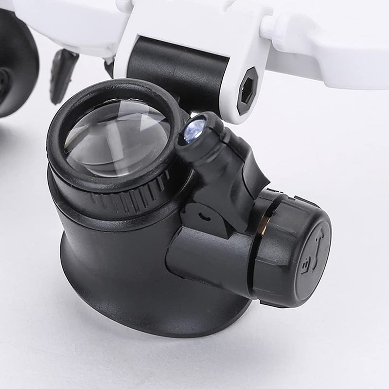 Junips | Magnifying Glasses with Dual LED Illumination | 8x, 15x, & 23x Combined Magnification | High-Definition Acrylic Optics | 180° Rotatable Lens System | Adjustable 5mm Lateral Alignment & Retractable Arms