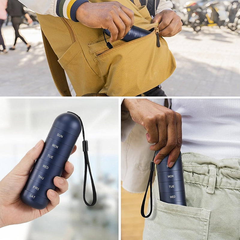 Junips | 7-Day Portable Pill Organizer for Travel
