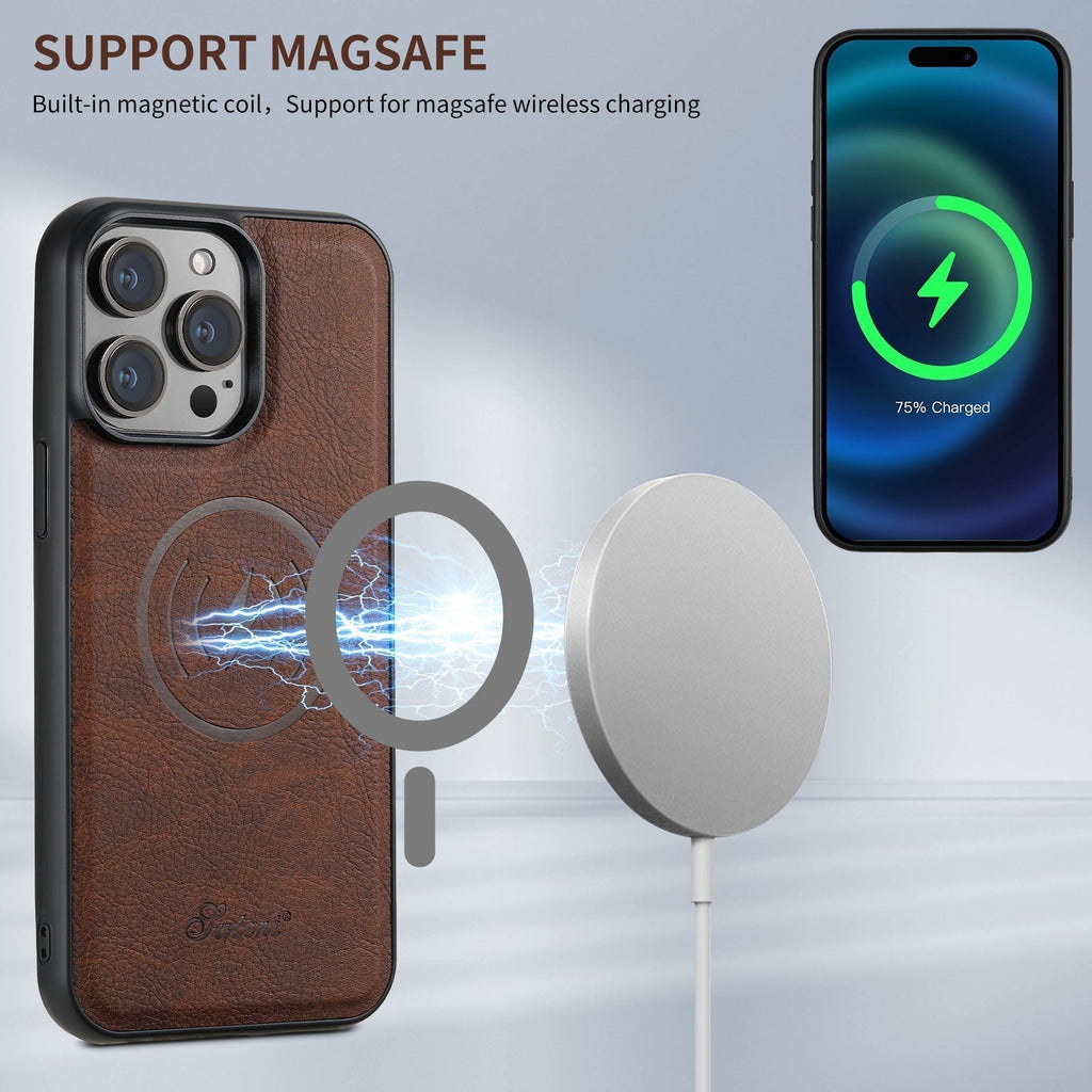 Junips | Leather phone case with card holder and MagSafe compatibility