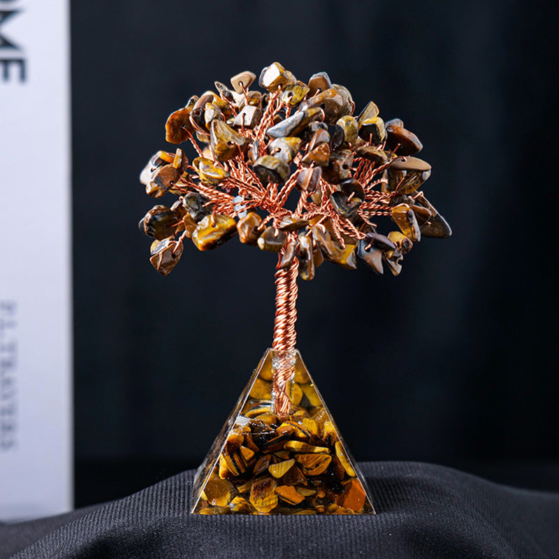 Junips | Natural Stone Gravel Pyramid Base Feng Shui Tree
