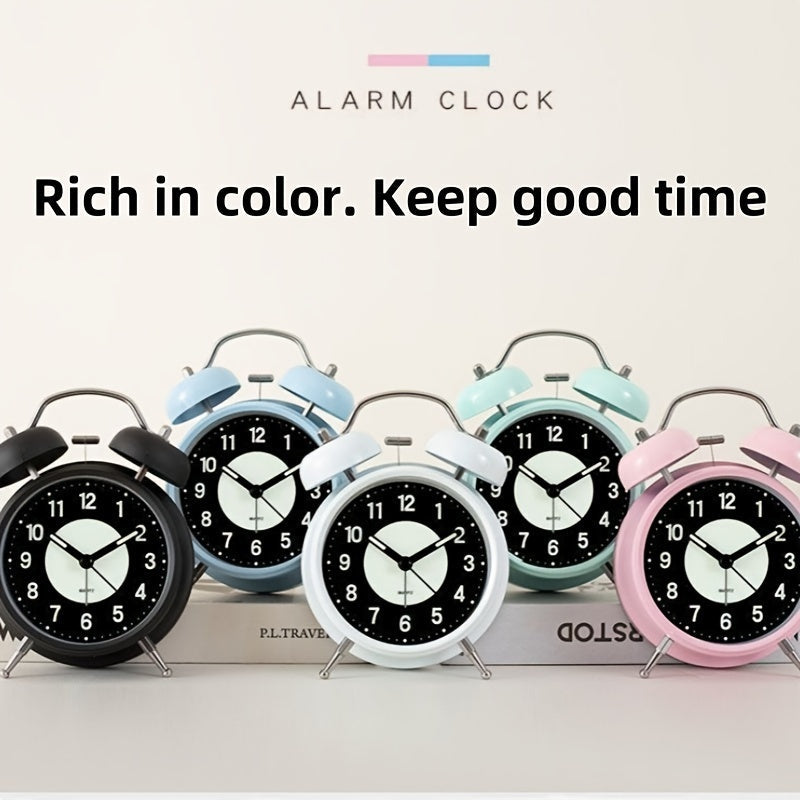 Junips | LuminousTime - Elegant Metal Alarm Clock with Gentle Lighting for Peaceful Mornings and Nights