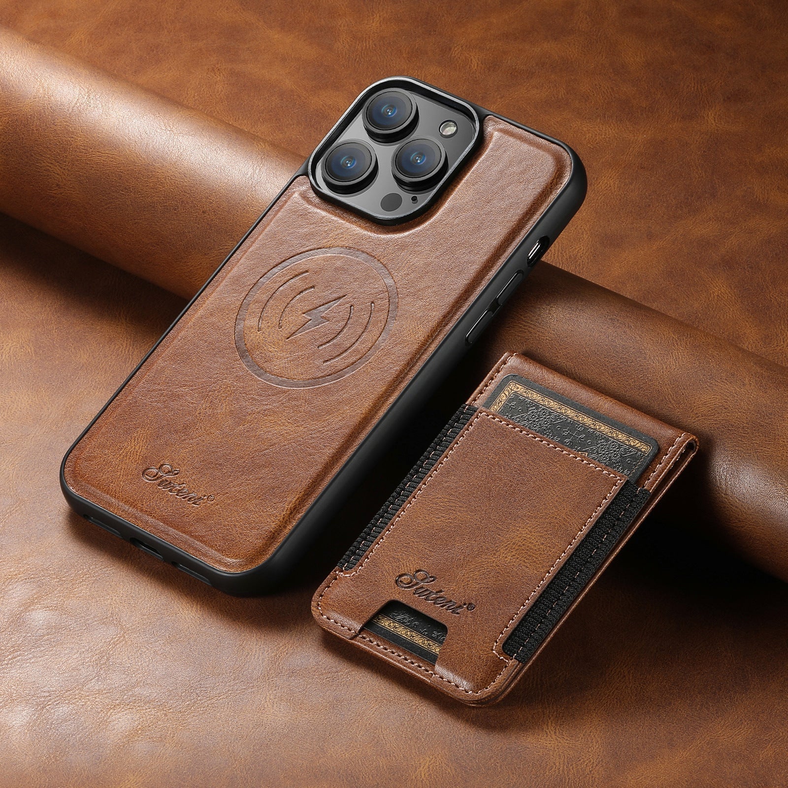Junips | Leather phone case with card holder and MagSafe compatibility