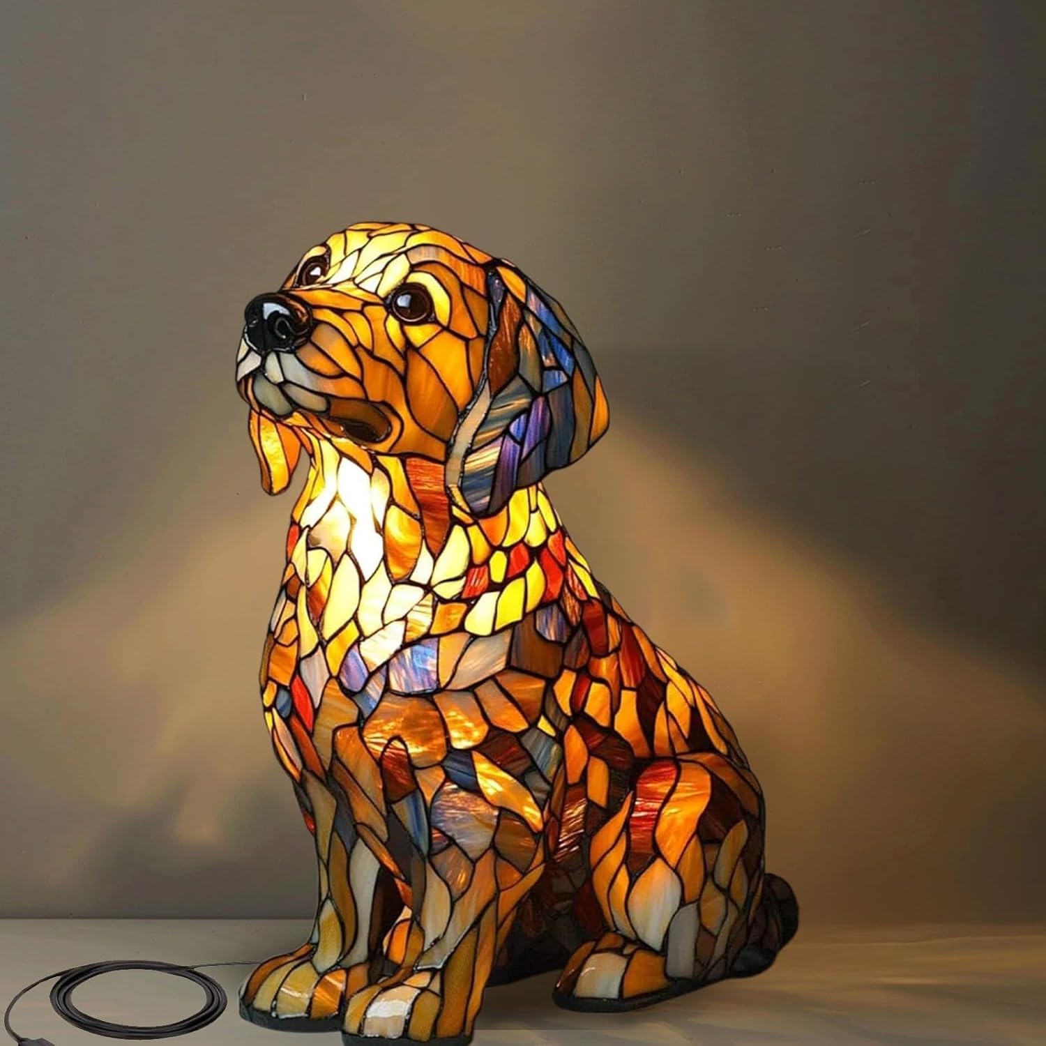 Junips | GlowPaw Dog Tribute Lamp – Handmade Acrylic Night Light for Dog Lovers (USB Powered)