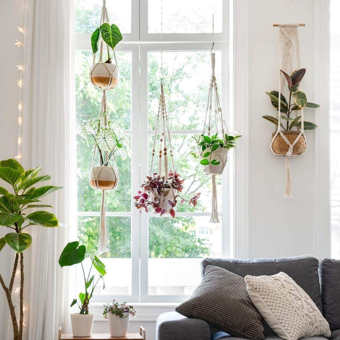 Junips | 4-piece handmade Boho macrame plant hanger set
