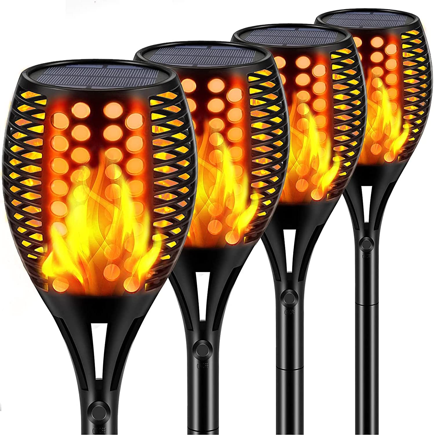 Junips | Solar-Tiki-Torches | Solar-Torch Light with Flickering Flame
