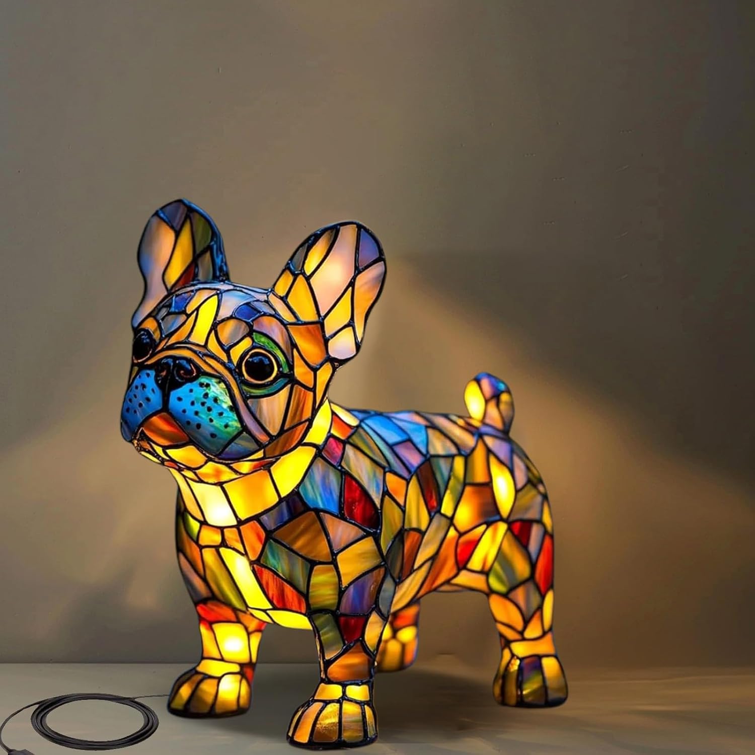 Junips | GlowPaw Dog Tribute Lamp – Handmade Acrylic Night Light for Dog Lovers (USB Powered)