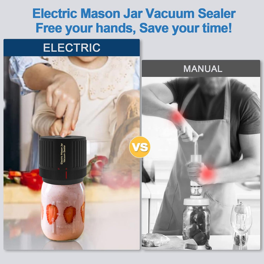 Junips | Electric Mason Jar Vacuum Sealer Set - Preserve Freshness Quickly!