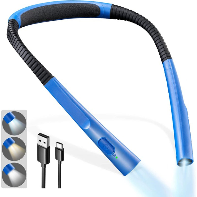 Junips | LED Neck Reading Lamp, Book Light for Reading in Bed, 3 Colors, 6 Brightness Levels, Flexible Arm, Rechargeable, Durable, Perfect for Reading, Knitting, Camping, Repairing