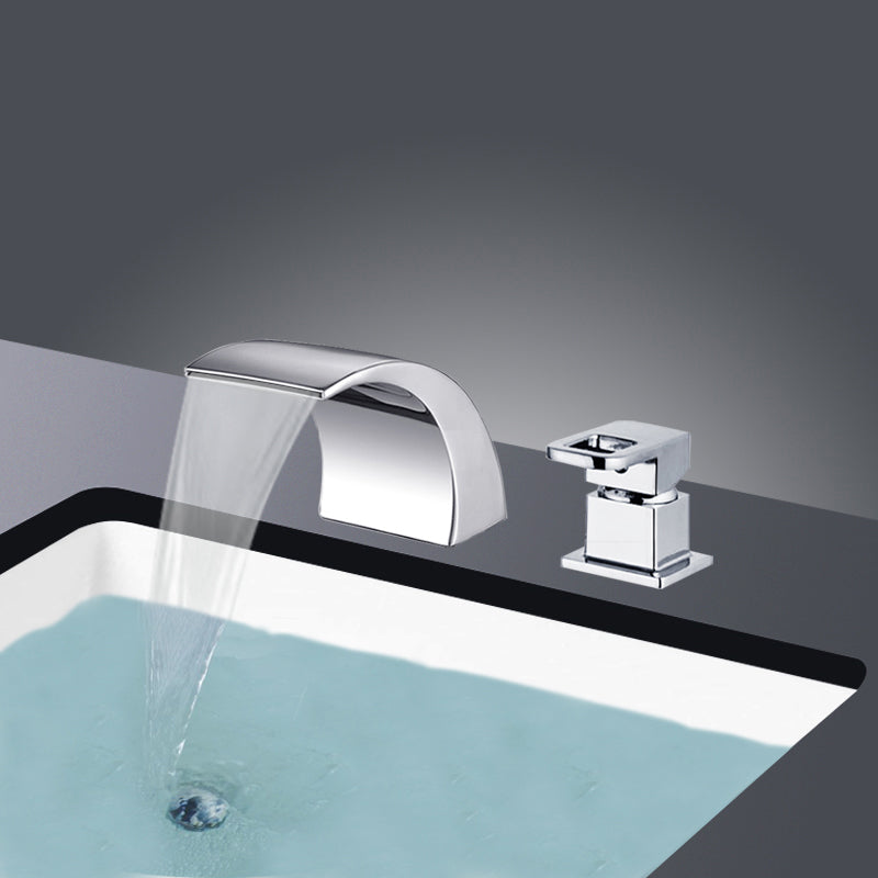 Junips | Modern Brass Roman Bathtub Faucet Waterfall Spout Bathtub Faucet