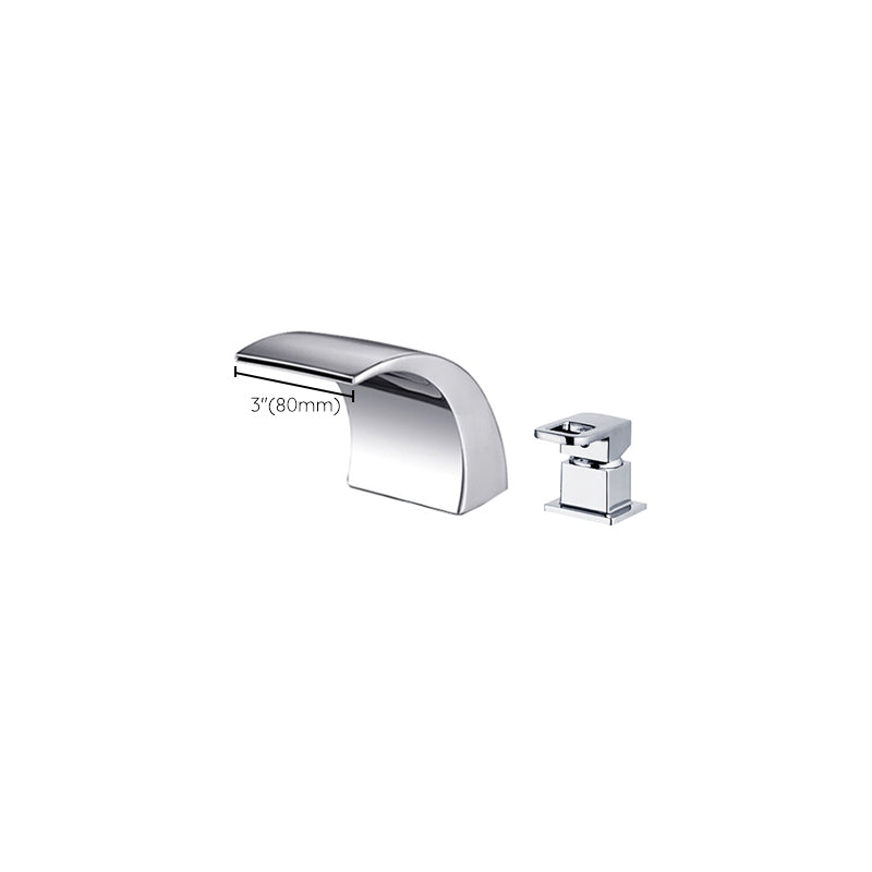 Junips | Modern Brass Roman Bathtub Faucet Waterfall Spout Bathtub Faucet