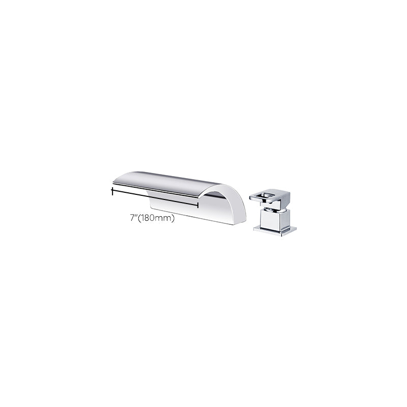 Junips | Modern Brass Roman Bathtub Faucet Waterfall Spout Bathtub Faucet