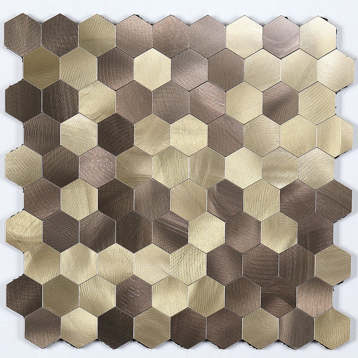Junips | Modern Tile-Peel & Stick Metal Mosaic Tile Hexagon Peel & Stick Subway Tile