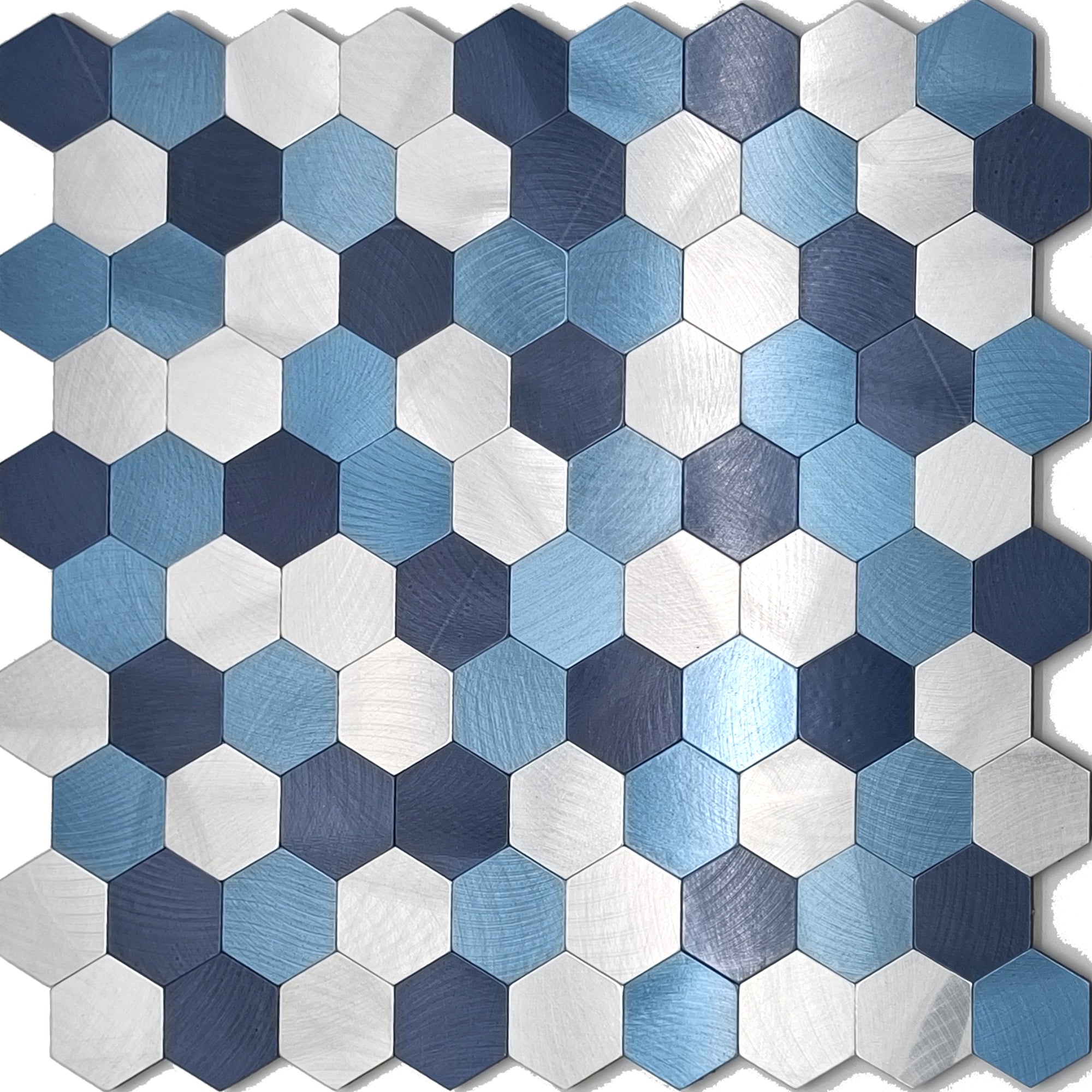 Junips | Modern Tile-Peel & Stick Metal Mosaic Tile Hexagon Peel & Stick Subway Tile