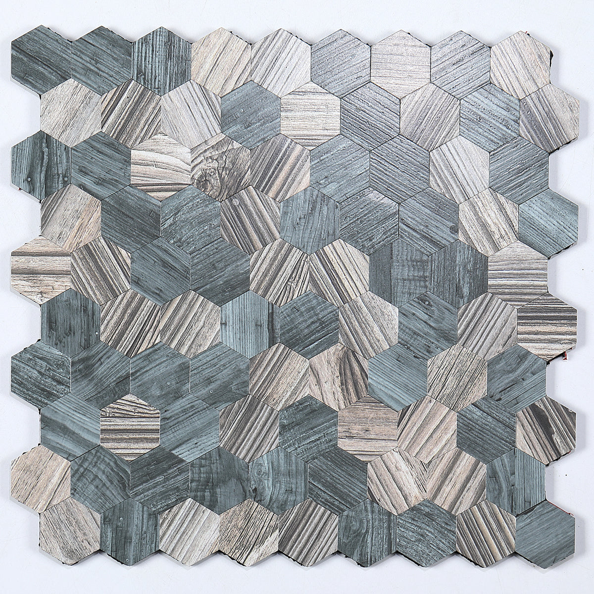Junips | Modern Tile-Peel & Stick Metal Mosaic Tile Hexagon Peel & Stick Subway Tile